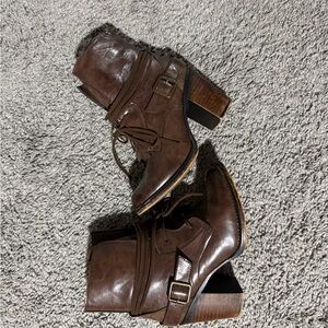 Pierre Dumas Dark Brown Ankle Booties